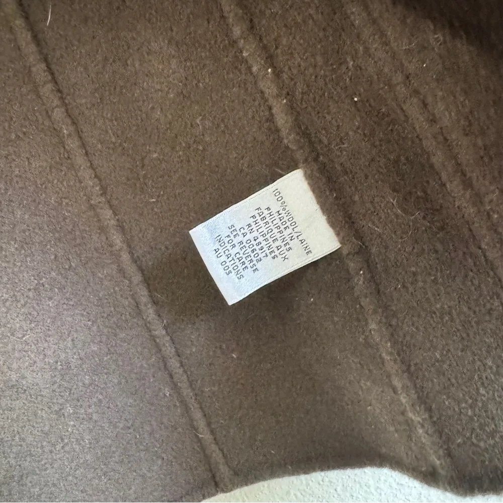 CALVIN KLEIN 100% Wool Brown Button Jacket - Picture 5 of 8